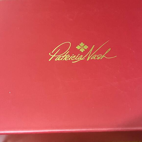 NWT PATRICIA NASH CASSINI WRISTLET FULL GRAIN LEATHER LAVA RED IN BOX - Picture 4 of 4